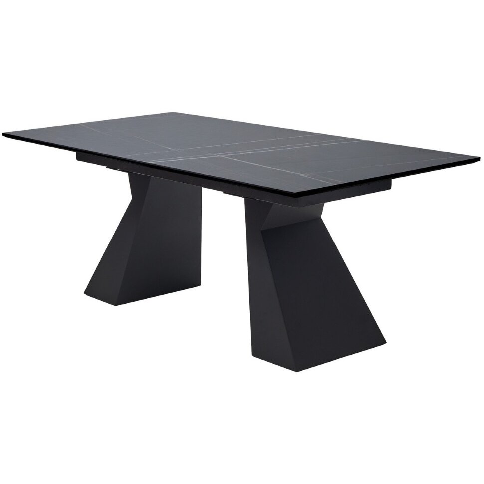 Стол БОГАРТ 200 TITANIUM BLACK PULIDO, керамика / Черный М-City 