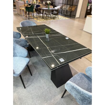 Стол БОГАРТ 200 TITANIUM BLACK PULIDO, керамика / Черный М-City 