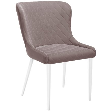 Стул DikLine 304 B5 LATTE, ножки белые 