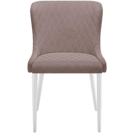 Стул DikLine 304 B5 LATTE, ножки белые 