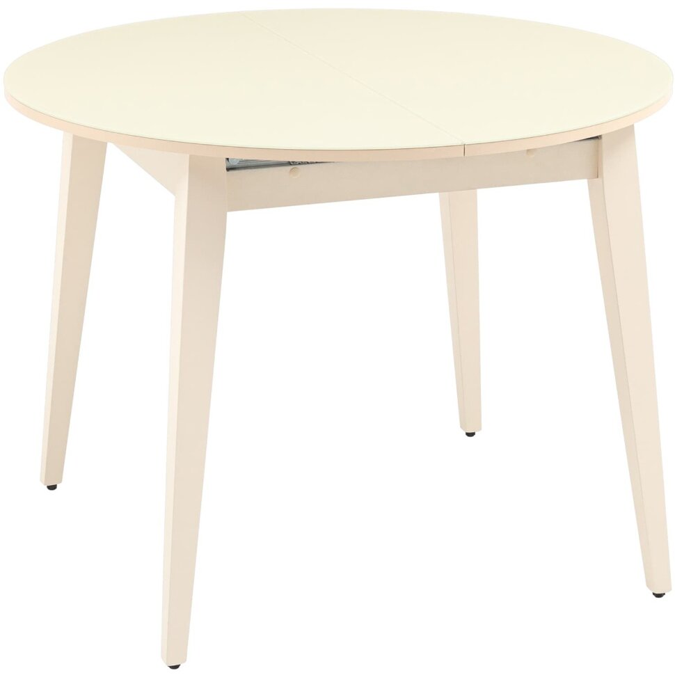 Стол обеденный Stool Group Берлин раскладной 100-130 кремовый матовый Стол обеденный Stool Group Берлин раскладной 100-130 кремовый матовый