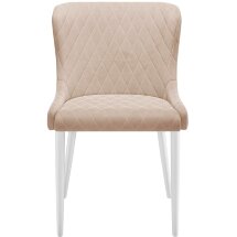 Стул DikLine 304 B03 BEIGE, ножки белые