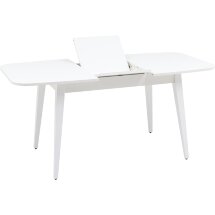 Стол обеденный Stool Group Берлин раскладной 120-160*80 белый матовый
