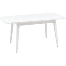 Стол обеденный Stool Group Берлин раскладной 120-160*80 белый матовый