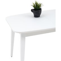 Стол обеденный Stool Group Берлин раскладной 120-160*80 белый матовый