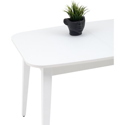Стол обеденный Stool Group Берлин раскладной 120-160*80 белый матовый 