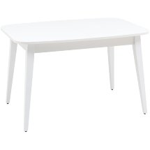 Стол обеденный Stool Group Берлин раскладной 120-160*80 белый матовый