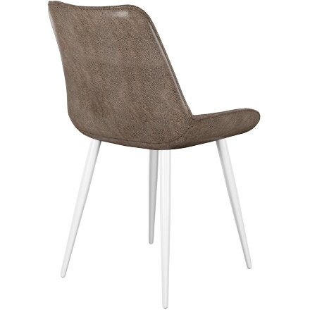 Стул DikLine 206М PRADO6 CAPPUCCINO, ножки белые 