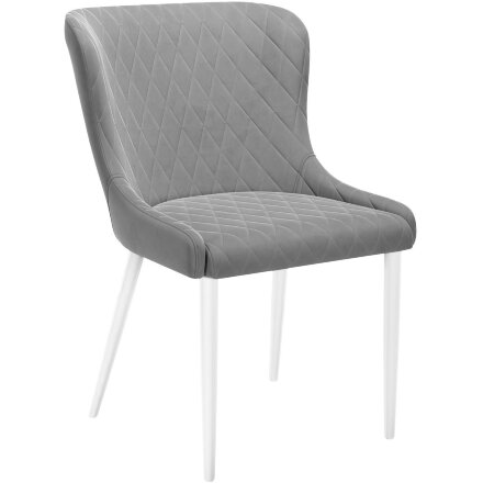 Стул DikLine 304 B22 GREY /ножки белые 
