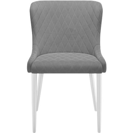 Стул DikLine 304 B22 GREY /ножки белые 