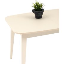 Стол обеденный Stool Group Берлин раскладной 120-160*80 кремовый матовый
