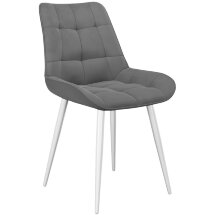 Стул DikLine 206М B22 GREY, ножки белые