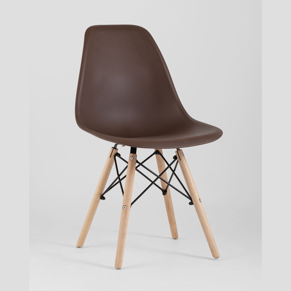 Стул Eames Style DSW коричневый x4 Стул Eames Style DSW коричневый x4