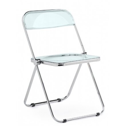 Пластиковый стул Fold складной clear gray-blue 