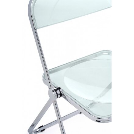 Пластиковый стул Fold складной clear gray-blue 