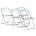 Пластиковый стул Fold складной clear gray-blue 