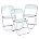 Пластиковый стул Fold складной clear gray-blue 