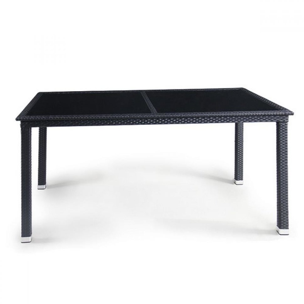 Плетеный стол T246A-W5-160x90 Black 
