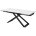 Стол LIVORNO 180 MATT WHITE MARBLE SOLID CERAMIC / BLACK, ®DISAUR 