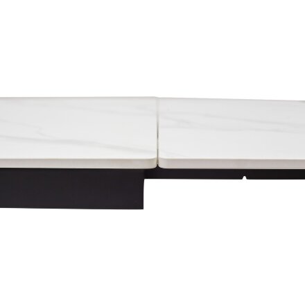 Стол LIVORNO 180 MATT WHITE MARBLE SOLID CERAMIC / BLACK, ®DISAUR 