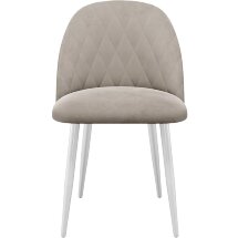 Стул DikLine 302 B03 BEIGE, ножки белые
