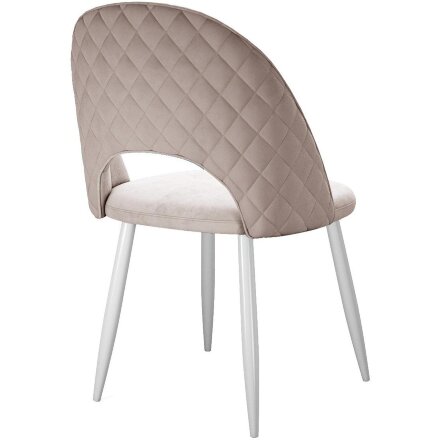 Стул DikLine 217 B03 BEIGE, ножки белые 
