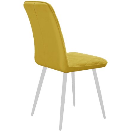 Стул DikLine 205 B16 YELLOW /ножки белые 
