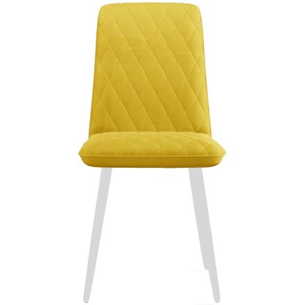 Стул DikLine 205 B16 YELLOW /ножки белые 