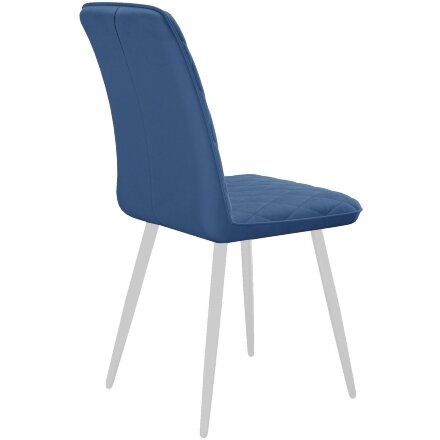 Стул DikLine 205 B8 BLUE  /ножки белые 