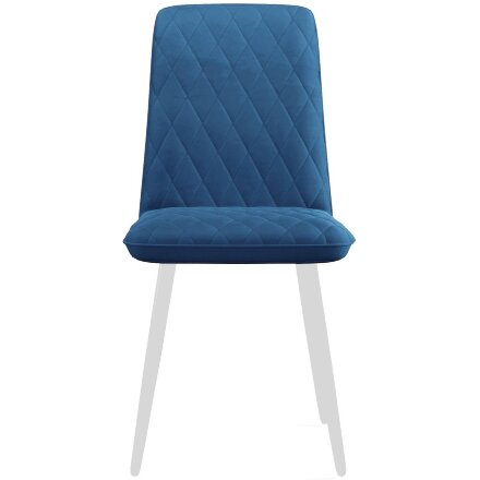 Стул DikLine 205 B8 BLUE  /ножки белые 
