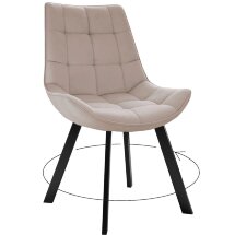 Стул DikLine 263 поворотный, B03 BEIGE, ножки черные