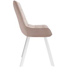 Стул DikLine 263 поворотный, B03 BEIGE, ножки белые