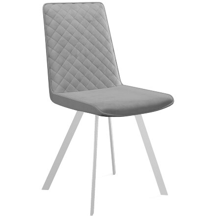Стул DikLine 202 B22 GREY, ножки белые 