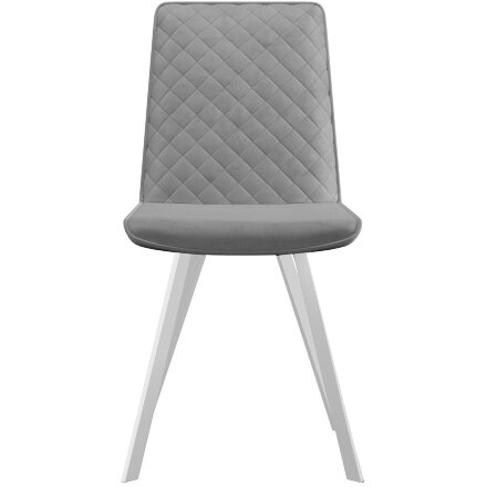Стул DikLine 202 B22 GREY, ножки белые 
