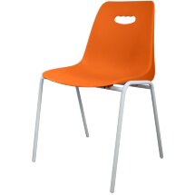 Стул пластиковый на белом металлокаркасе Venezia-4 RAL 2003