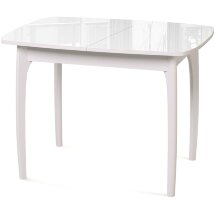 Стол DikLine М40 белый/стекло белое optiwhite