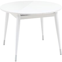 Стол обеденный Stool Group Сидней раскладной 100-130 белый глянцевый