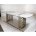 Стол CHIAVARI 220 KL-188 Контрастный мрамор матовый, итальянская керамика / Шампань, ®DISAUR 