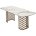 Стол CHIAVARI 220 KL-188 Контрастный мрамор матовый, итальянская керамика / Шампань, ®DISAUR 