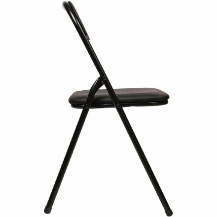 Стул складной для дома и офиса BRABIX &quot;Golf CF-007&quot;, черный каркас, кожзам черный, 531565 Черный