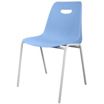 Стул пластиковый на белом металлокаркасе Venezia-4 RAL P283C