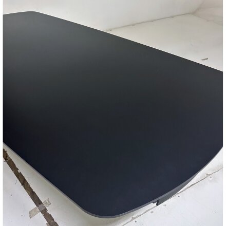 Стол DESIO 180 PURE BLACK SOLID CERAMIC Черный мрамор матовый, керамика/Черный каркас, ®DISAUR 