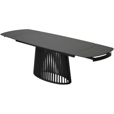 Стол DESIO 180 PURE BLACK SOLID CERAMIC Черный мрамор матовый, керамика/Черный каркас, ®DISAUR 