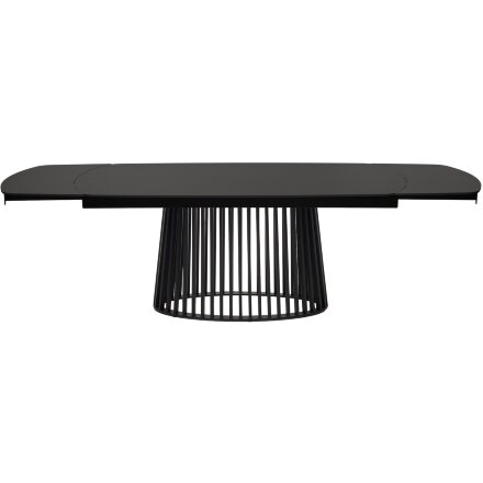 Стол DESIO 180 PURE BLACK SOLID CERAMIC Черный мрамор матовый, керамика/Черный каркас, ®DISAUR 