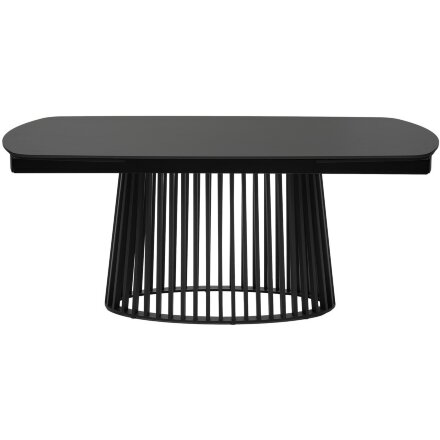 Стол DESIO 180 PURE BLACK SOLID CERAMIC Черный мрамор матовый, керамика/Черный каркас, ®DISAUR 