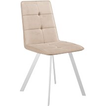 Стул DikLine 280 B03 BEIGE, ножки белые