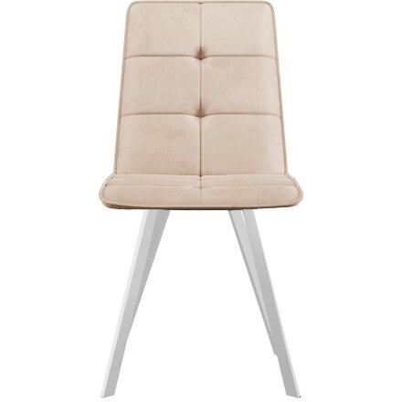 Стул DikLine 280 B03 BEIGE, ножки белые 