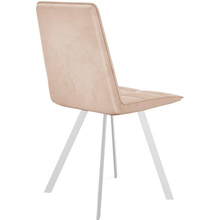 Стул DikLine 280 B03 BEIGE, ножки белые 