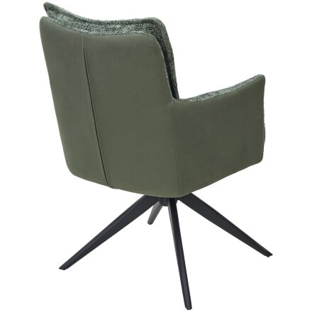 Стул JOSEF 360 град. поворот. HAGA-74 Зеленый, ткань / HJ002-18 Зеленый, PU / черный каркас, ®DISAUR 