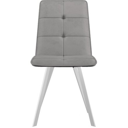 Стул DikLine 280 B22 GREY, ножки белые 